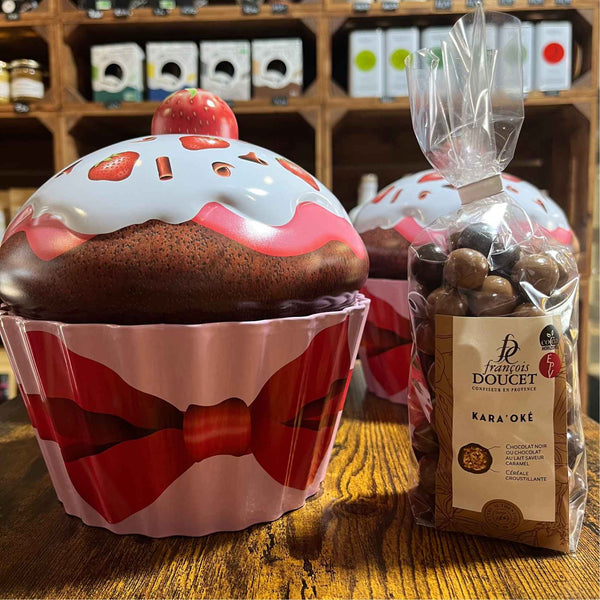 Strawberry Cupcake Metal Box - François Doucet Chocolates