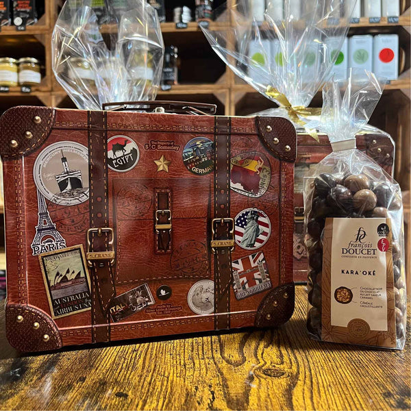 Metal Travel Suitcase Box - François Doucet Chocolates