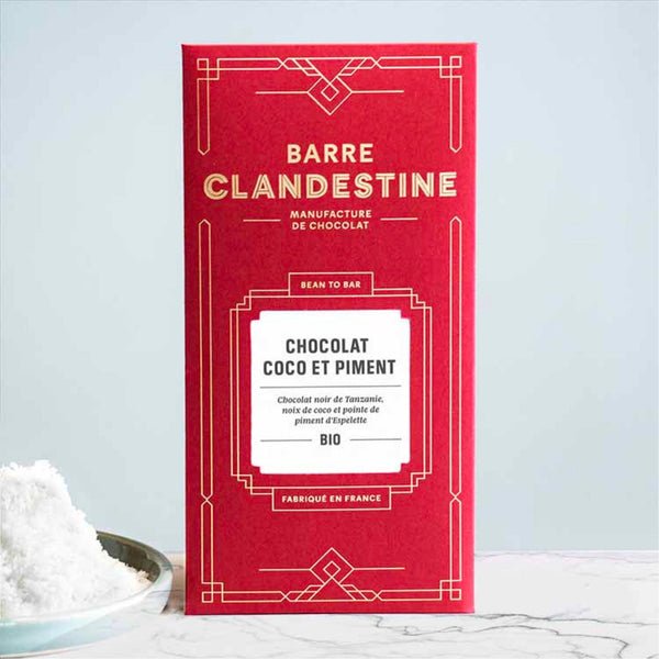 Chocolat Coco et Piment - Barre Clandestine
