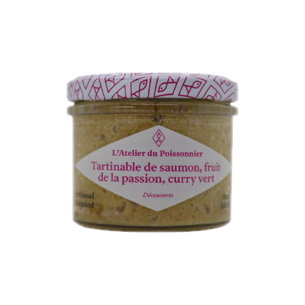 Tartinable Saumon, Fruit de la Passion, Curry Vert 90g - L'Atelier du Poissonnier