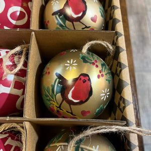 Boîte Métallique Boules de Noël HO HO HO - Chocolats François Doucet (coloris aléatoires)