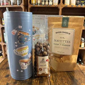 Boîte Métallique Livre Thé - Chocolats et Navettes