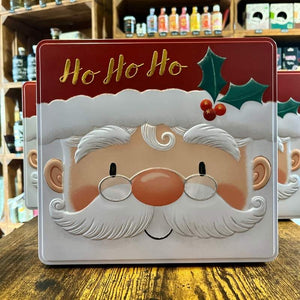 Boîte Métallique Père Noël Hohoho - Chocolats et Étoiles à la Cannelle