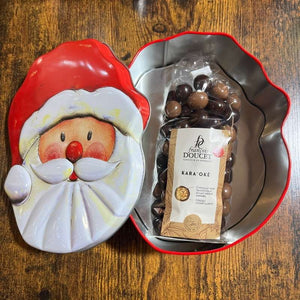 Boîte Métallique Tête du Père Noël - Chocolats François Doucet