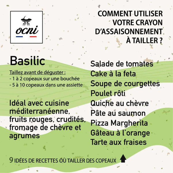 Organic Basil Seasoning Pencil - OCNI