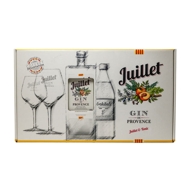 Ferroni, July Gin Box with 2 glasses and a bottle of Tonic