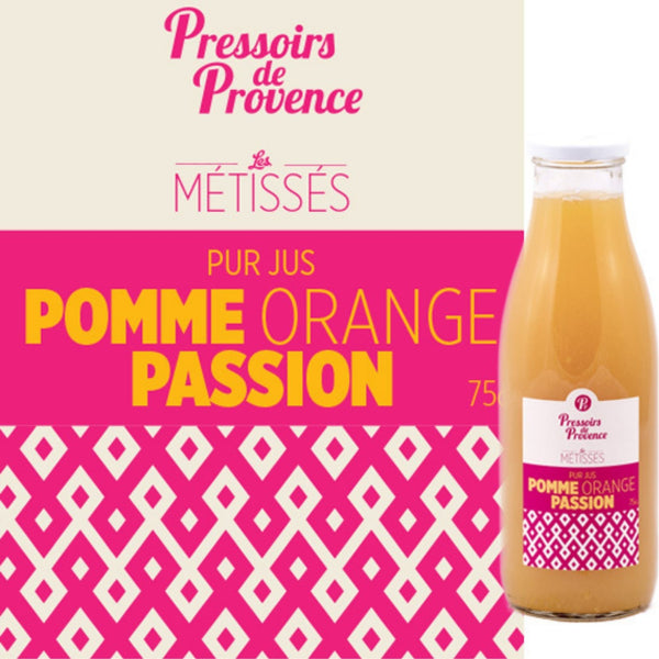 Jus de Pomme Orange Passion 75cl - Pressoirs de Provence