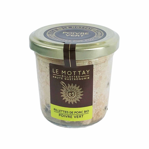 Organic pork rillettes with green pepper - Le Mottay Gourmand