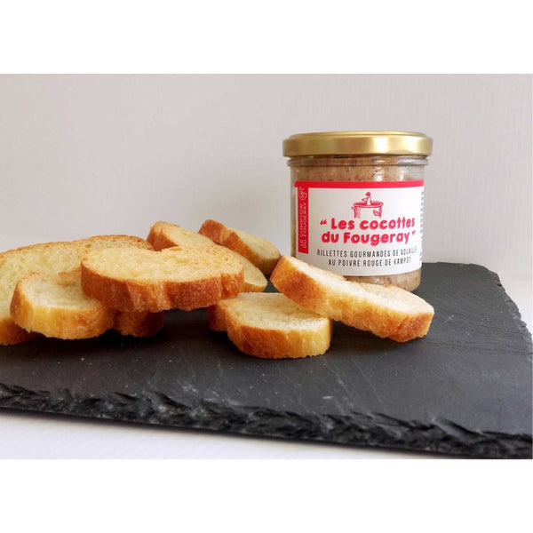 Poultry rillettes with red Kampôt pepper - Le Mottay Gourmand