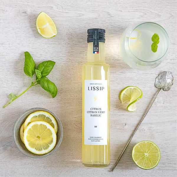 Lemon Lime Basil Syrup 25cl - Lissip