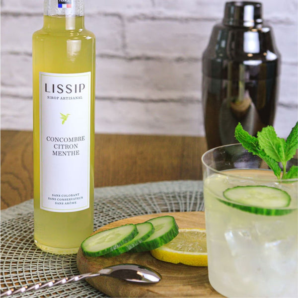 Cucumber Lemon Mint Syrup 25cl - Lissip