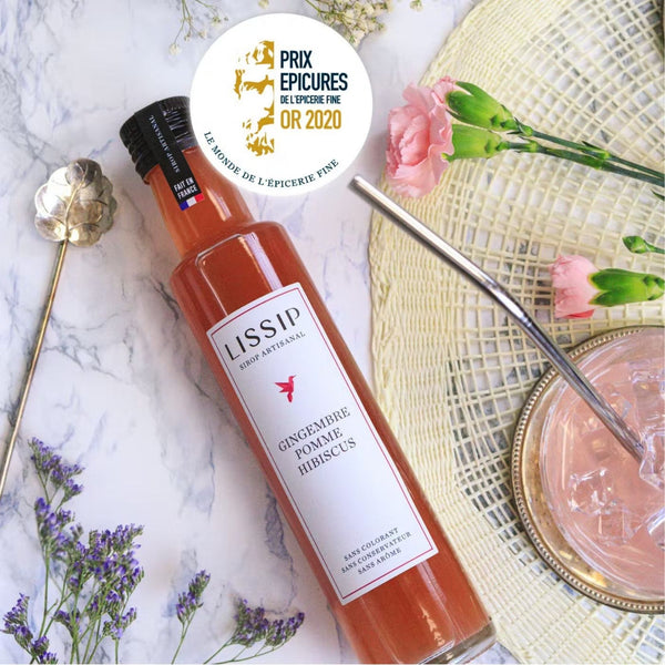 Ginger Apple Hibiscus Syrup 25cl - Lissip