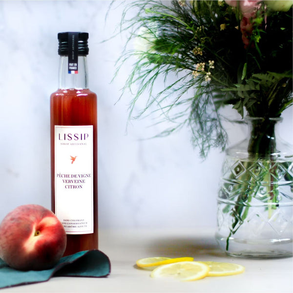 Vine Peach Syrup Verbena Lemon 25cl - Lissip