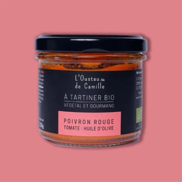 Tartinables Bio Poivron Rouge Tomate Huile d'Olive - L'Oustau de Camille