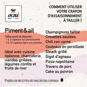 Crayon d’assaisonnement Piment et Ail Bio - OCNI
