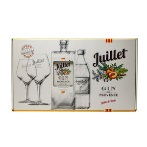 Ferroni, Coffret Gin Juillet avec 2 verres et une bouteille de Tonic