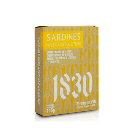 Sardines à l’huile d’olive et au citron - Maison Brémond 1830